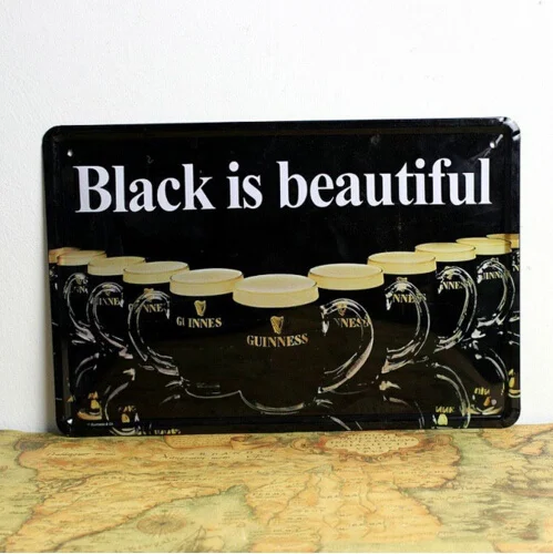 Guinness Black Is Beautiful Beer Embossed Metal Tin Sign Pub Bar Wall Decor 20x30CM
Guinness Black Is Beautiful Beer Embossed Metal Tin Sign Pub Bar Wall Decor 20x30CM