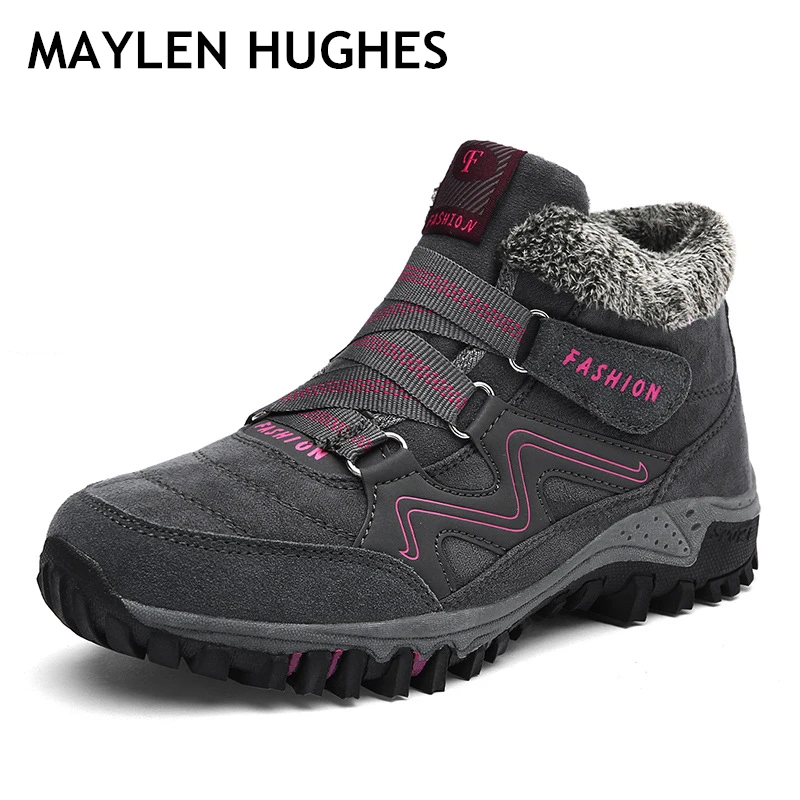 Women Men Hiking Shoes Winter Leather Fur Warm Ankle Snow Boots Outdoor Walking Shoes Mountain Sport Climbing Boot Big Size 46
Women Men Hiking Shoes Winter Leather Fur Warm Ankle Snow Boots Outdoor Walking Shoes Mountain Sport Climbing Boot Big Size 46