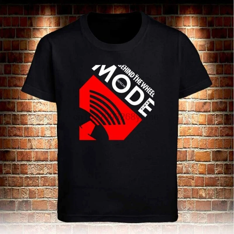 Black T-Shirt Depeche Mode Behind The Wheel Rock Band Men's Tee S to 3XL