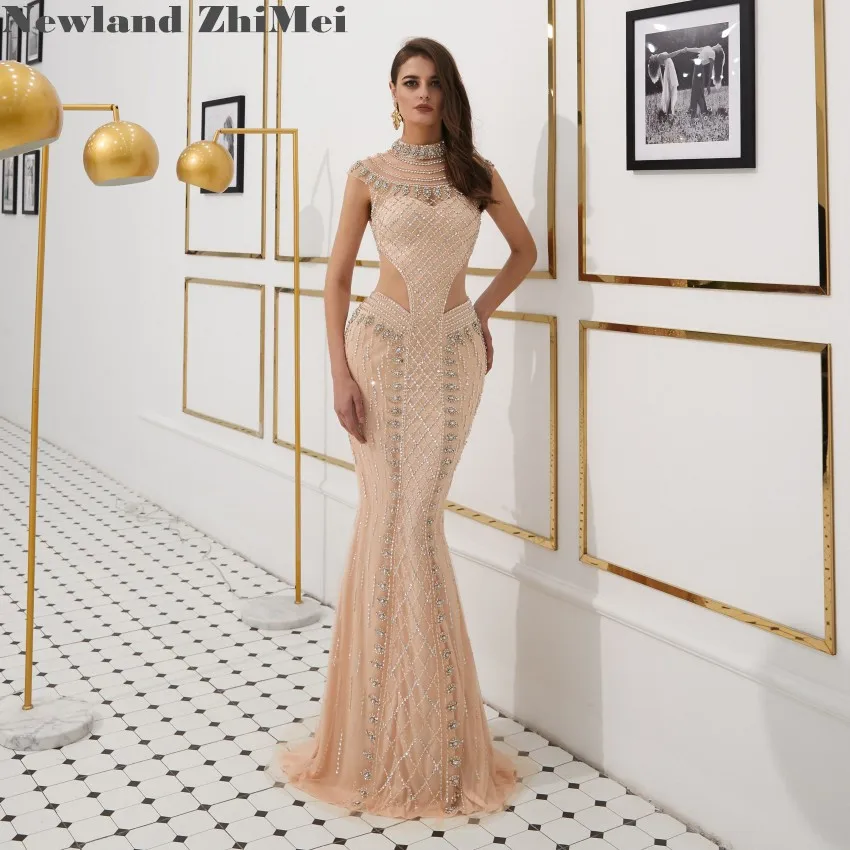 Hot Crystal Formal Gown 2019 Gorgeous High Neck Beaded Tulle Prom Long Dress ballkleider lang
Hot Crystal Formal Gown 2019 Gorgeous High Neck Beaded Tulle Prom Long Dress ballkleider lang
