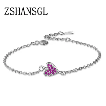 New Arrival 925 Sterling Silver Lovely Red CZ Sweet Love Heart Charm Women Cuff Bangles Bracelets Fine Sterling Silver Jewelry
New Arrival 925 Sterling Silver Lovely Red CZ Sweet Love Heart Charm Women Cuff Bangles Bracelets Fine Sterling Silver Jewelry