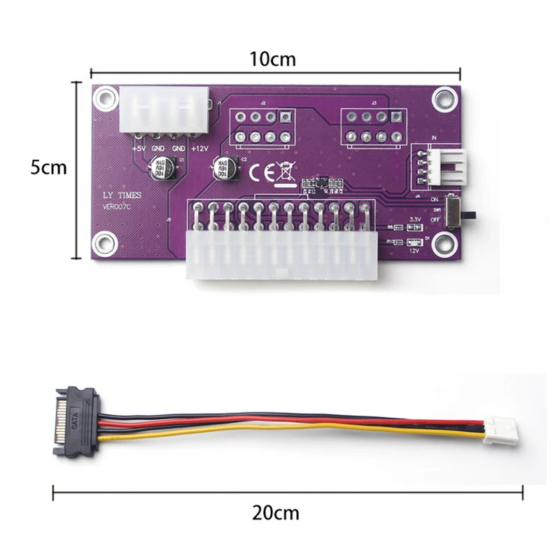 24 Pin PC Desktop ATX Dual PSU Power Supply Sync Starter Extender Cable for Bitcoin Mining Expanded Ded XJ66 
24 Pin PC Desktop ATX Dual PSU Power Supply Sync Starter Extender Cable for Bitcoin Mining Expanded Ded XJ66