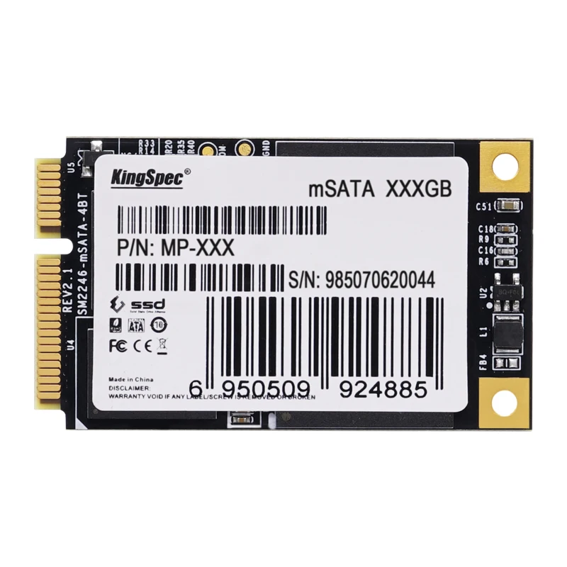 Жесткий диск kingspec mSATA ssd 512 ГБ SATA III 6 ГБ/сек. II Твердотельный 500 для сигнального ПК