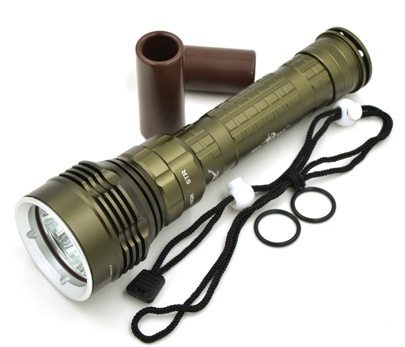 Underwater Torch 8000 Lumen 5 x XM-L2 LED Submarine Light Diving Flashlight Waterproof L2 Dive Lamp For Cave Exploration Hunting
Underwater Torch 8000 Lumen 5 x XM-L2 LED Submarine Light Diving Flashlight Waterproof L2 Dive Lamp For Cave Exploration Hunting