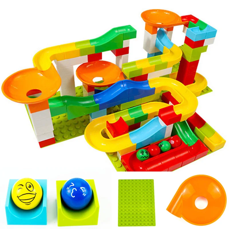 TUKATO 52-208PCS Marble Race Run Maze Ball Track Building Blocks Funnel Slide Big Size Bricks Compatible Legoingly Duploed
TUKATO 52-208PCS Marble Race Run Maze Ball Track Building Blocks Funnel Slide Big Size Bricks Compatible Legoingly Duploed