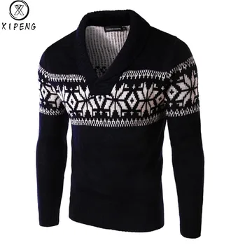 2018 Autumn Winter New Man Casual Christmas Sweater men V-neck printed High Quality Men Pullovers Knitted Clothing Mens Sweaters
2018 Autumn Winter New Man Casual Christmas Sweater men V-neck printed High Quality Men Pullovers Knitted Clothing Mens Sweaters