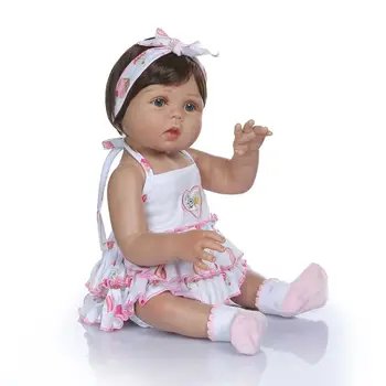 

19in Realistic Reborn Doll Soft Full Silicone Vinyl Newborn Babies Girl Princess Lifelike Handmade Giraffe Toy Children Birthday