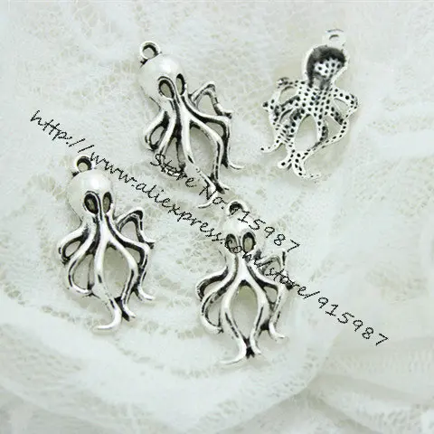 Sweet Bell Wholeslae Free Shipping 40pcs/lot 17*30mm Antique silver Charm Pendants Octopus 3B358
Sweet Bell Wholeslae Free Shipping 40pcs/lot 17*30mm Antique silver Charm Pendants Octopus 3B358