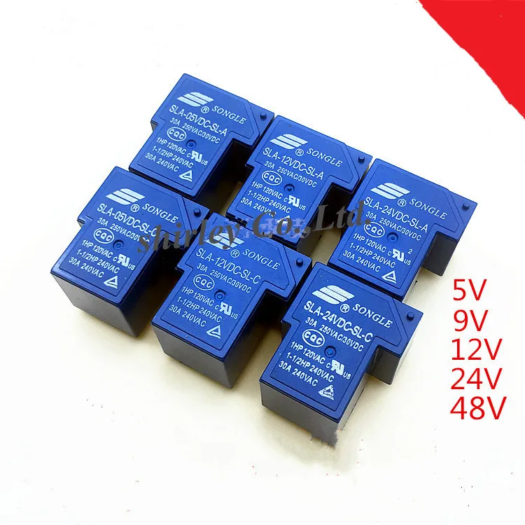 10PCS Power Relay SLA-05VDC-SL-A SLA-09VDC-SL-A SLA-12VDC-SL-A SLA-24VDC-SL-A 5V 12V 24V 30A 4PIN T90 100% new
10PCS Power Relay SLA-05VDC-SL-A SLA-09VDC-SL-A SLA-12VDC-SL-A SLA-24VDC-SL-A 5V 12V 24V 30A 4PIN T90 100% new