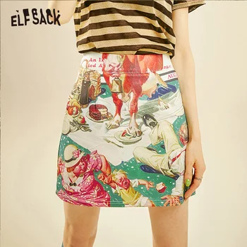 ELFSACK Vintage Cartoon Print Women Skirts Fashion A-Line Mid Waist Female Skirt 2019 Summer Streetwear Casual Femme Bottoms
ELFSACK Vintage Cartoon Print Women Skirts Fashion A-Line Mid Waist Female Skirt 2019 Summer Streetwear Casual Femme Bottoms