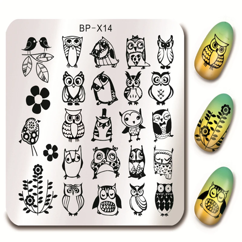 BORN PRETTY 6*6cm Square Nail Art Stamp Template Owl Design Image Print Stencil Plate Manicure Art Styling Tool BP-X14
BORN PRETTY 6*6cm Square Nail Art Stamp Template Owl Design Image Print Stencil Plate Manicure Art Styling Tool BP-X14