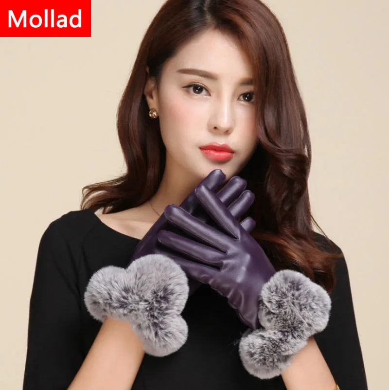 Mollad 2018 Warm And Elegant Faux Rabbit Fur PU Leather Gloves For Winter Gloves Mitten Women Gloves 8973
Mollad 2018 Warm And Elegant Faux Rabbit Fur PU Leather Gloves For Winter Gloves Mitten Women Gloves 8973