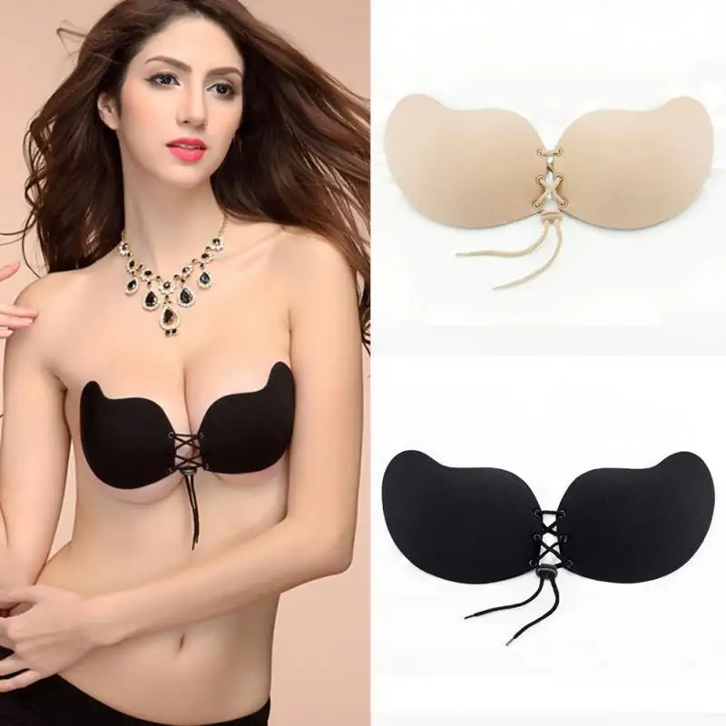 1 pc Sexy Women Strapless Backless Seamless Invisible Bra Self-Adhesive Push Up Free Stick On Wedding Dress Silicone
1 pc Sexy Women Strapless Backless Seamless Invisible Bra Self-Adhesive Push Up Free Stick On Wedding Dress Silicone