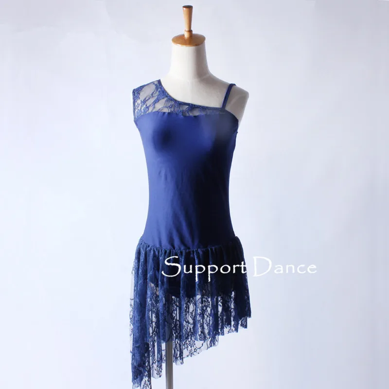 Girls Lace Irregular Latin Dress Women One-Shoulder Neckline Contemporary Performance Costume C334
Girls Lace Irregular Latin Dress Women One-Shoulder Neckline Contemporary Performance Costume C334