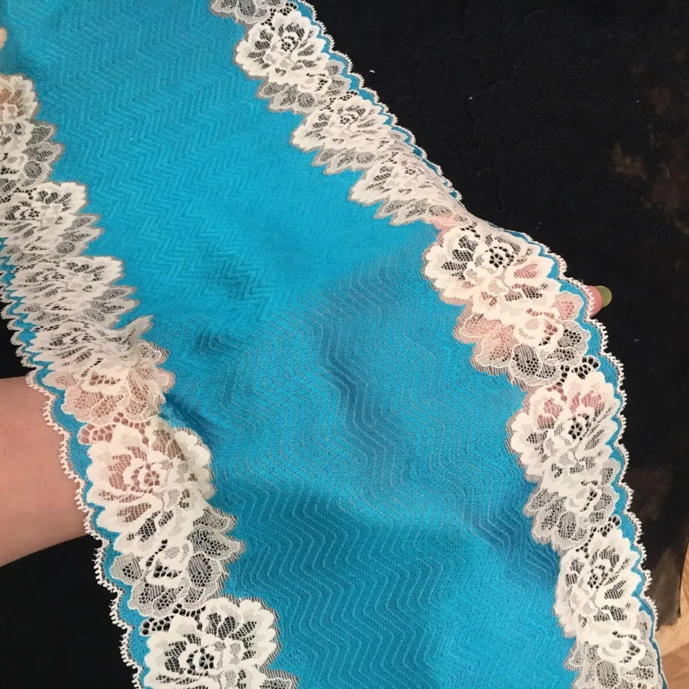 1 Meter High End 22cm Lace Fabric DIY Crafts Wedding Supplies Decoration Accessories Garment Green Blue Flower Elastic Lace Trim
1 Meter High End 22cm Lace Fabric DIY Crafts Wedding Supplies Decoration Accessories Garment Green Blue Flower Elastic Lace Trim