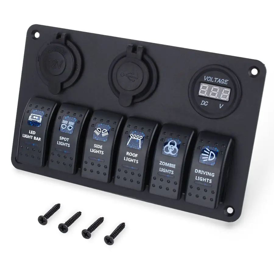 Car-Styling 6 GANG WATERPROOF CAR MARINE BOAT CIRCUIT BLUE LED ROCKER SWITCH PANEL BREAKER Automobiles Part 2016 New Wholesale
Car-Styling 6 GANG WATERPROOF CAR MARINE BOAT CIRCUIT BLUE LED ROCKER SWITCH PANEL BREAKER Automobiles Part 2016 New Wholesale
