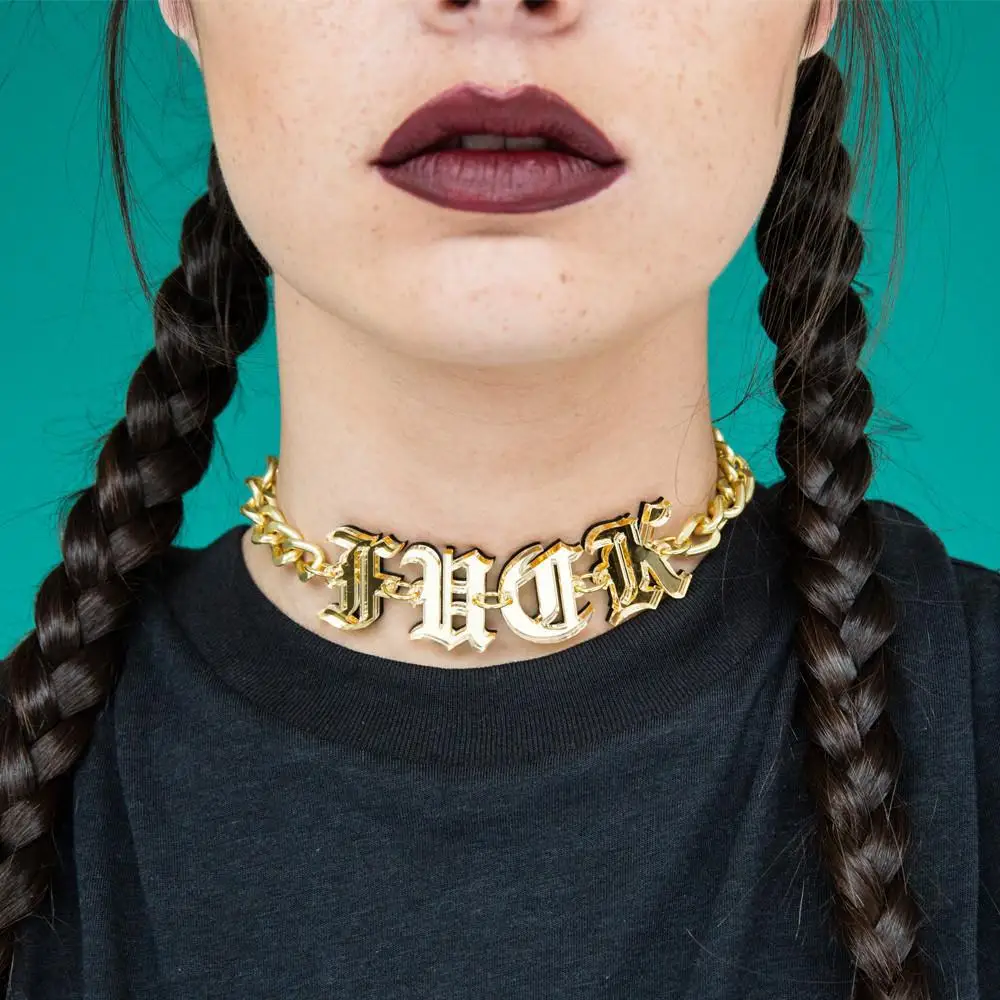 Acrylic Mirror Gold Letter Chokers Necklaces for Womens Trendy Jewelry Link Chain HipHop Necklace Girl Cool Accessories
Acrylic Mirror Gold Letter Chokers Necklaces for Womens Trendy Jewelry Link Chain HipHop Necklace Girl Cool Accessories
