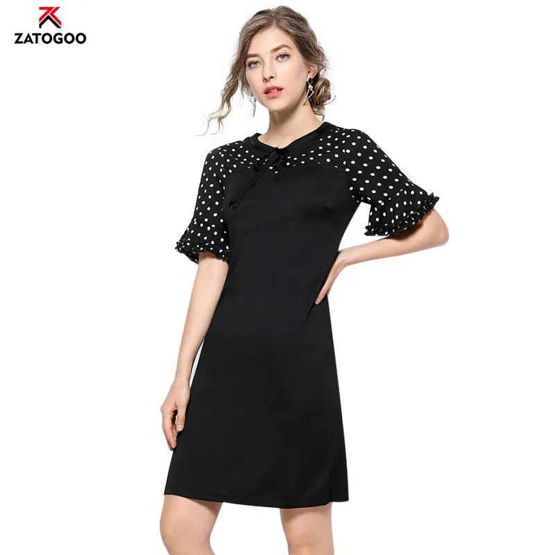 2019 Large Plus Size 4XL 5XL Women Solid Black Lace Dress Round O Neck Short Sleeve Casual Slim Street Summer Lady Dot Dress 4XL
2019 Large Plus Size 4XL 5XL Women Solid Black Lace Dress Round O Neck Short Sleeve Casual Slim Street Summer Lady Dot Dress 4XL