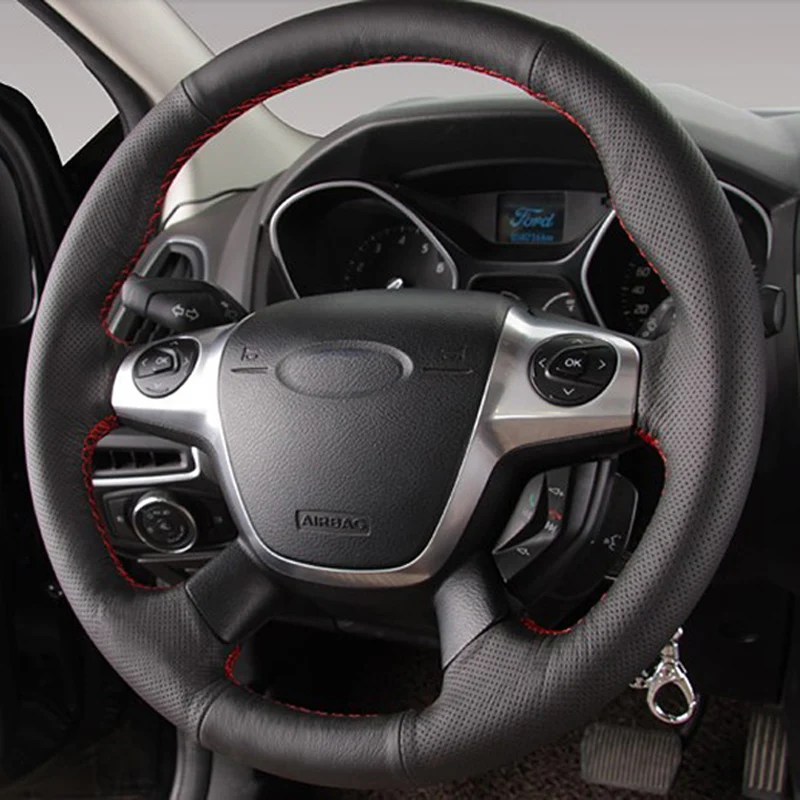 Free Shipping High Quality cowhide Top Layer Leather handmade Sewing Steering wheel covers protect For Ford Focus/Kuga
Free Shipping High Quality cowhide Top Layer Leather handmade Sewing Steering wheel covers protect For Ford Focus/Kuga