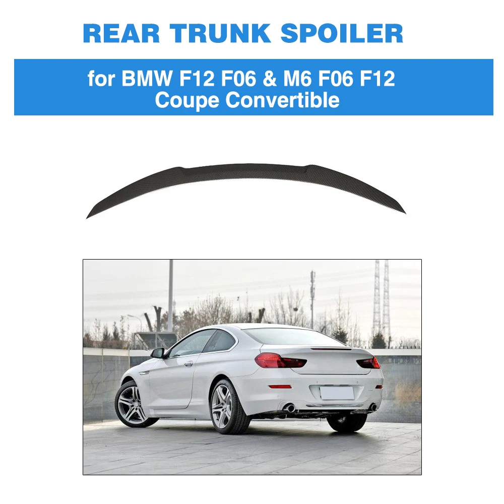 For BMW 6 Series F06 F12 Sedan Coupe 2012 - 2016 M4 Style Trunk Lip Spoiler Carbon Fiber Rear Wing Boot Lid Not for F13
For BMW 6 Series F06 F12 Sedan Coupe 2012 - 2016 M4 Style Trunk Lip Spoiler Carbon Fiber Rear Wing Boot Lid Not for F13