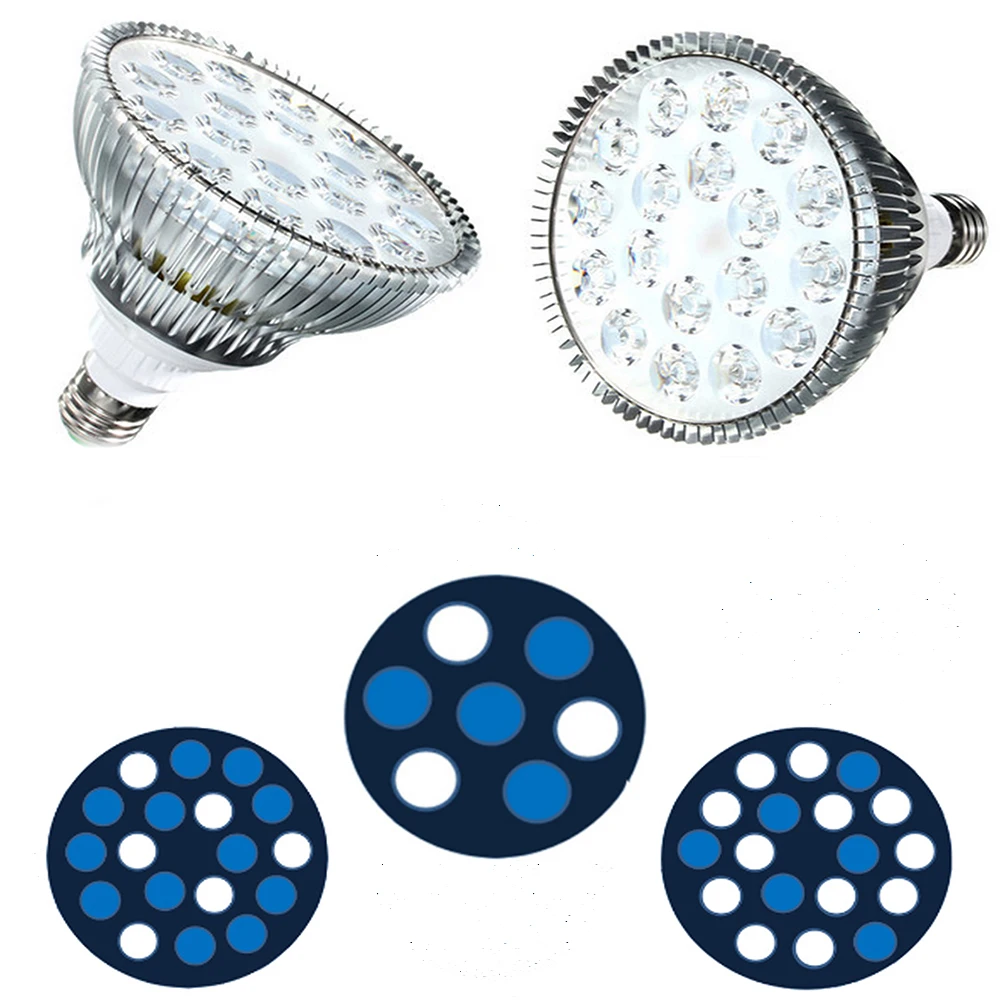 High Lumen 54W E27 Aquarium Light PAR30 Coral Reef Fish Tank White 12000K Blue 450nm LED Aquarium Plant Grow Bulbs
High Lumen 54W E27 Aquarium Light PAR30 Coral Reef Fish Tank White 12000K Blue 450nm LED Aquarium Plant Grow Bulbs
