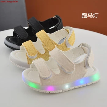 HaoChengJiaDe 1 Pair Summer Kids LED Sandals Strappy Light-Up Fashion Boys Girls Children Luminous Shoes For Baby Toddlers
HaoChengJiaDe 1 Pair Summer Kids LED Sandals Strappy Light-Up Fashion Boys Girls Children Luminous Shoes For Baby Toddlers