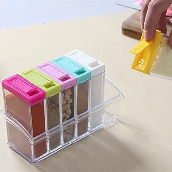 6 pcs / set Spice jar Spice jar, kitchen Condiment bottle Storage container & tray, Transparent salt storage box Kitchen acces
6 pcs / set Spice jar Spice jar, kitchen Condiment bottle Storage container & tray, Transparent salt storage box Kitchen acces