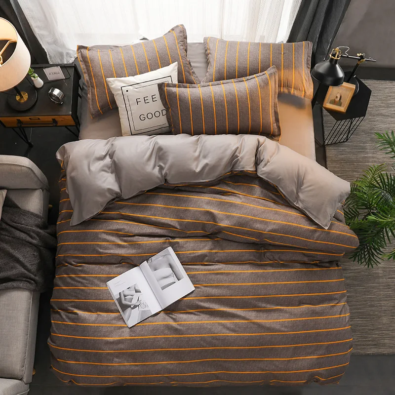 Modern Striped Bedding Sets Bed Linen Sheet Duvet Cover Set Single/Queen/King Size Child Room Cartoon Home Textile Pillowcases
Modern Striped Bedding Sets Bed Linen Sheet Duvet Cover Set Single/Queen/King Size Child Room Cartoon Home Textile Pillowcases