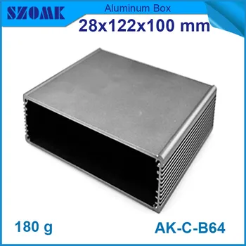 4pcs/lot dark grey aluminum housing enclosure smooth surface instrument case 28*122*100mm
4pcs/lot dark grey aluminum housing enclosure smooth surface instrument case 28*122*100mm