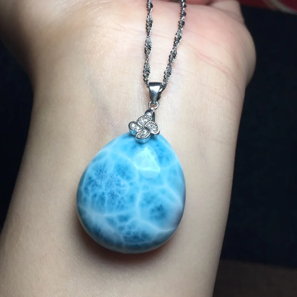 Fine jewelry Real 925 Sterling silver s925 solid silver 100% Natural Larimar Female Pendant Necklace for women Fine Necklaces
Fine jewelry Real 925 Sterling silver s925 solid silver 100% Natural Larimar Female Pendant Necklace for women Fine Necklaces