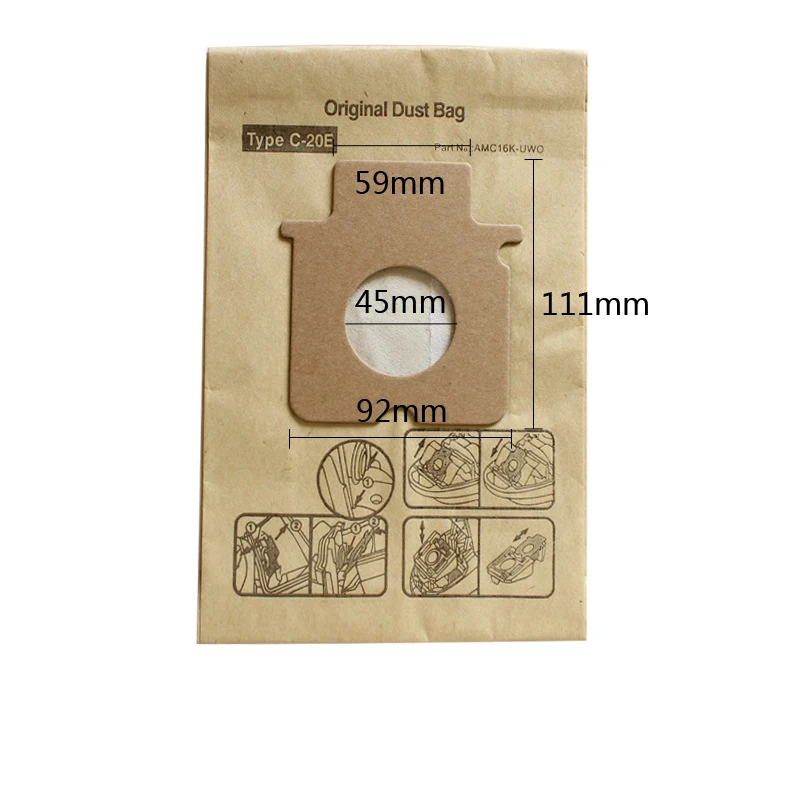 5 pcs/lot High Quality dust bag cleaning bag replace for Panasonic Vacuum Cleaner bag fit for C-20E / MC-CG381 / CG383 / CG461
5 pcs/lot High Quality dust bag cleaning bag replace for Panasonic Vacuum Cleaner bag fit for C-20E / MC-CG381 / CG383 / CG461