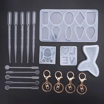 1 Set UV Crystal Epoxy Pendant Mould Bear Fishtail Silicone Mold DIY Handmade Jewelry Making Tools
1 Set UV Crystal Epoxy Pendant Mould Bear Fishtail Silicone Mold DIY Handmade Jewelry Making Tools