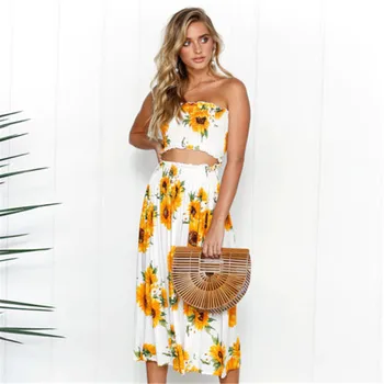 2018 two piece set women bohemian style dot printing strapless tops and maxi skirts women 2 piece set women long skirt
2018 two piece set women bohemian style dot printing strapless tops and maxi skirts women 2 piece set women long skirt