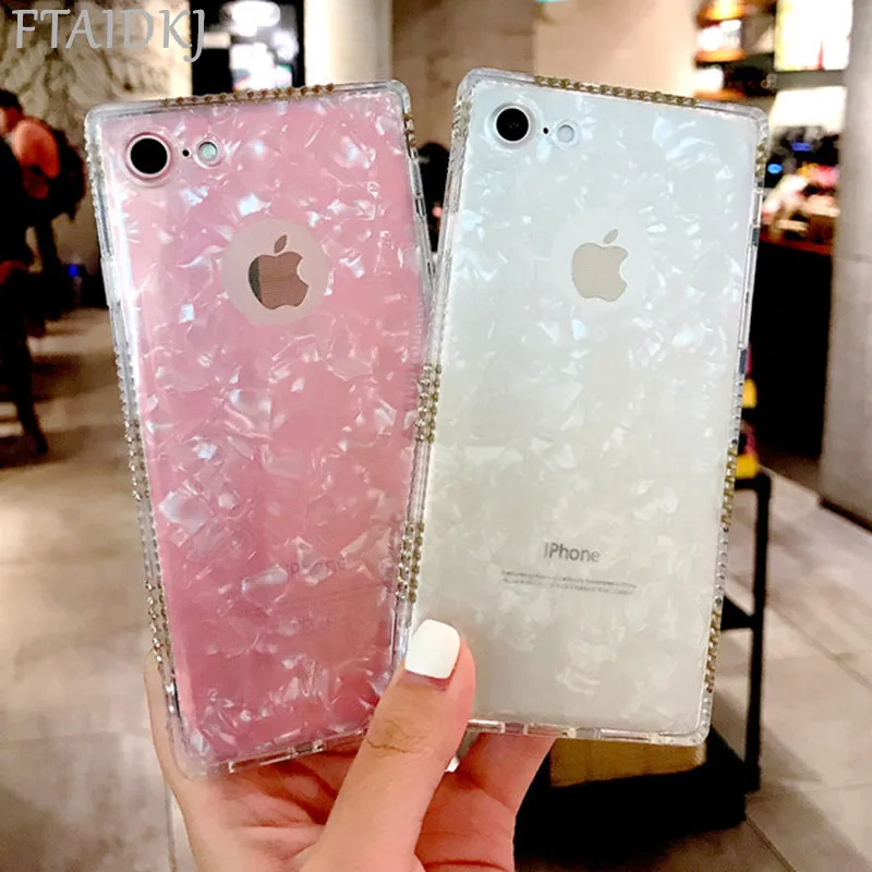FTAIDKJ Fashion Square Conch Shell Pattern Soft Cases For iPhone X Case For iPhone 7 6 6S 8 Plus 10 5S 5 SE Luxury Diamond Cover
FTAIDKJ Fashion Square Conch Shell Pattern Soft Cases For iPhone X Case For iPhone 7 6 6S 8 Plus 10 5S 5 SE Luxury Diamond Cover