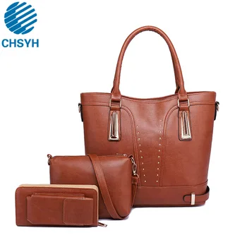 3pcs/set Ladies New Rivets Fashion Top-handle Bags Women Bag Shoulder Bag High Qualiry PU Fabric Solid Patchwork Bags
3pcs/set Ladies New Rivets Fashion Top-handle Bags Women Bag Shoulder Bag High Qualiry PU Fabric Solid Patchwork Bags