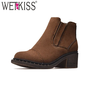 WETKISS Brown Thick Plush Women Ankle Boots Winter Super Warm Female Snow Shoes Faux Fur Thick Heels Bootie Casual Ankle Boots
WETKISS Brown Thick Plush Women Ankle Boots Winter Super Warm Female Snow Shoes Faux Fur Thick Heels Bootie Casual Ankle Boots