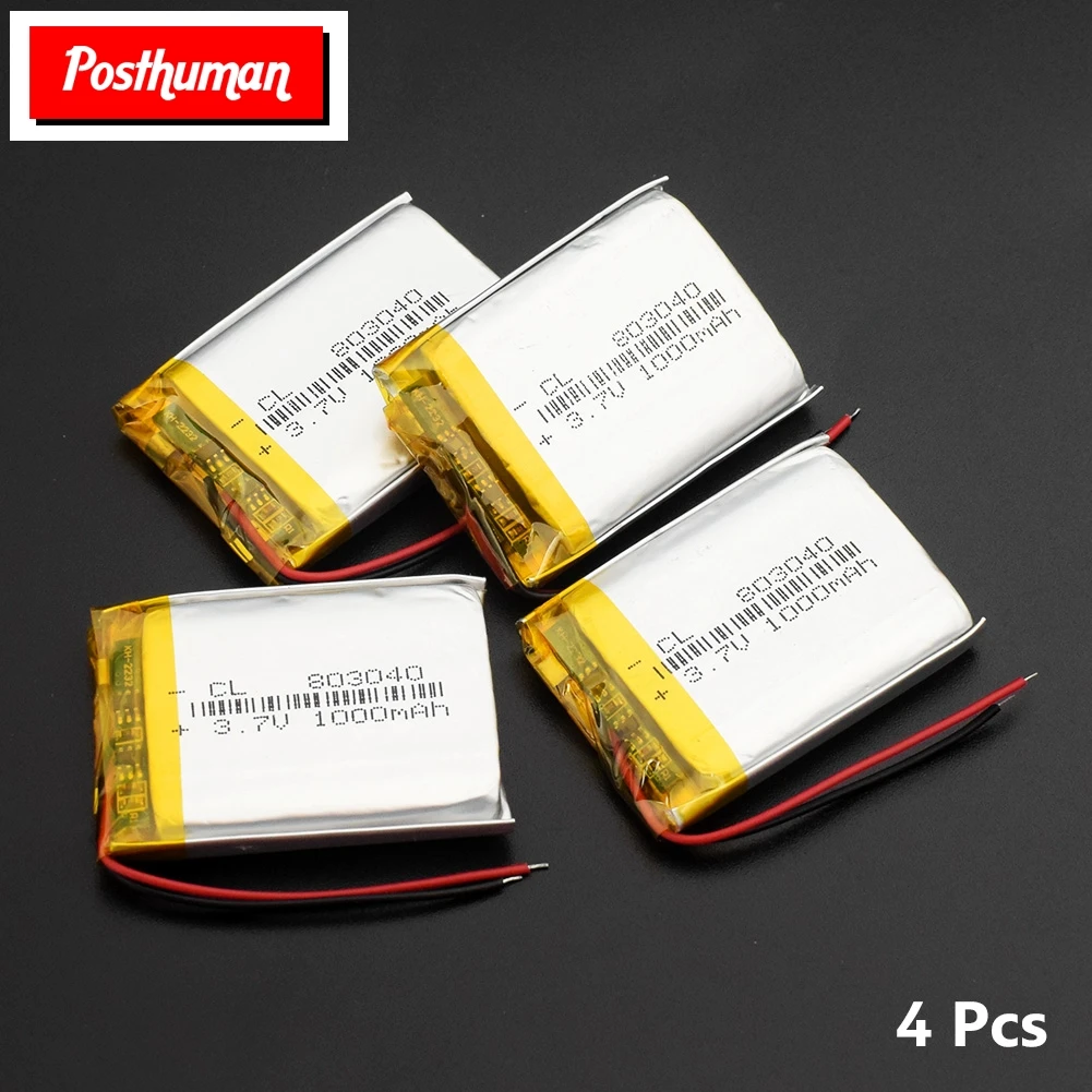 803040 3.7V 1000mAh Lipo Battery Replacement Lithium Li-Po Polymer Rechargeable Battery For Bluetooth speaker PDA
803040 3.7V 1000mAh Lipo Battery Replacement Lithium Li-Po Polymer Rechargeable Battery For Bluetooth speaker PDA