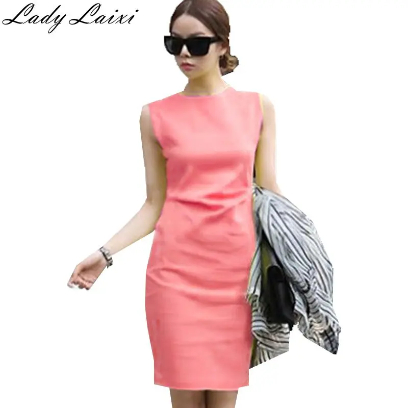 2018 summer solid color dress new Korean bright elegant simple slim long OL work bodycon dresses female sexy Knee-length vestido
2018 summer solid color dress new Korean bright elegant simple slim long OL work bodycon dresses female sexy Knee-length vestido
