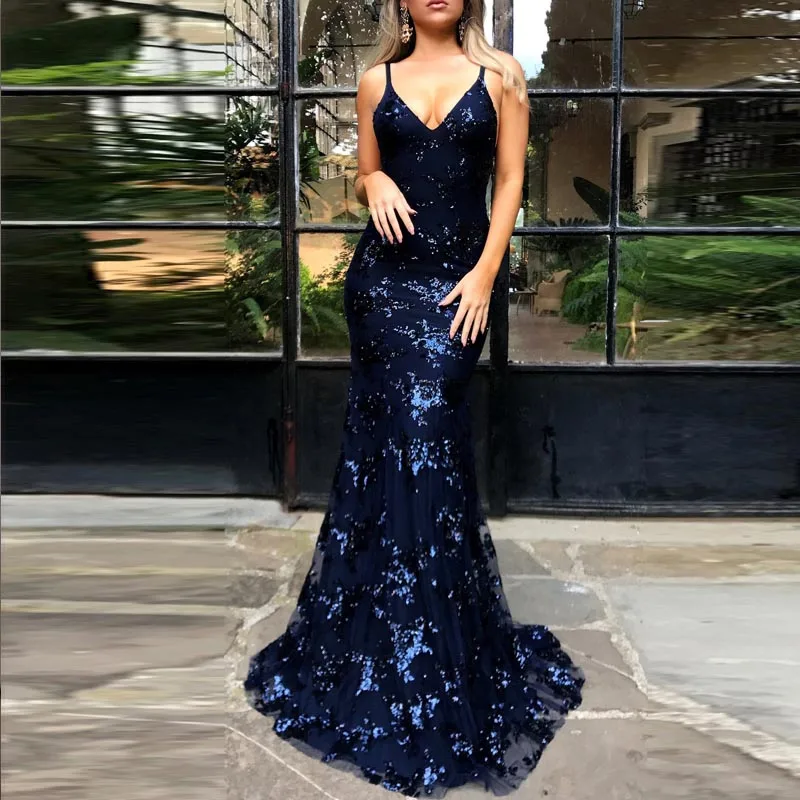 2019 Summer Sexy V neck Elegant Strap Backless Women Dresses Sequin Bodycon Maxi Party Dress Ladies Back Lace up Long Vestidos
2019 Summer Sexy V neck Elegant Strap Backless Women Dresses Sequin Bodycon Maxi Party Dress Ladies Back Lace up Long Vestidos