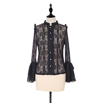 2018 SUMMER Retro lolita Seven-sleeved princess flare Sleeve Lace shirt black white
2018 SUMMER Retro lolita Seven-sleeved princess flare Sleeve Lace shirt black white