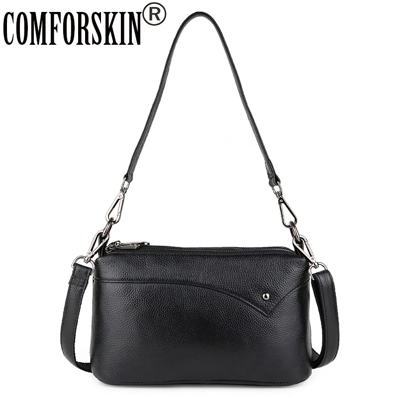 COMFORSKIN Three Zipper Lining Handbags Premium 100% Genuine Leather Travelling Shoulder Bag Large Capacity Ladies Messenger Bag
COMFORSKIN Three Zipper Lining Handbags Premium 100% Genuine Leather Travelling Shoulder Bag Large Capacity Ladies Messenger Bag