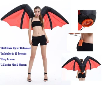 Halloween Dark Angel Wings Inflatable Costumes Demon Bat Inflatable mascot Costumes Funny Party Stage Performance Makeup Clothin
Halloween Dark Angel Wings Inflatable Costumes Demon Bat Inflatable mascot Costumes Funny Party Stage Performance Makeup Clothin