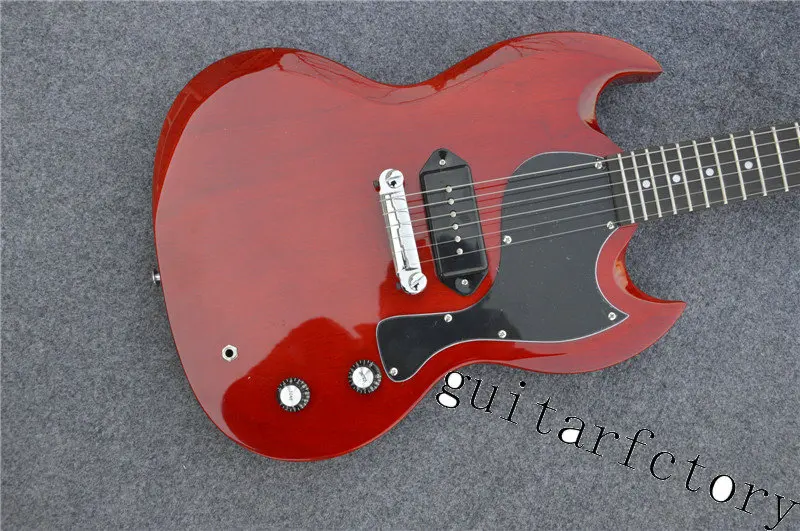 

China SG Guitar mahogany wood dot inlay Rose wood Fingerboard sg Electric Guitars only one pickup 100% Reals