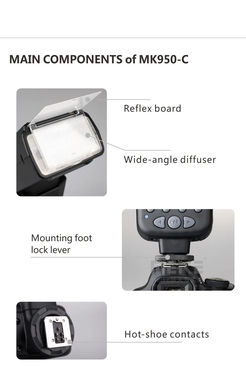 Meike MK950 E-TTL TTL Speedlight Camera Flash for Canon 1300D EOS 5D II 6D 7D 50D 60D 70D 550D 600D 650D 700D 580EX 430EX+GIFT