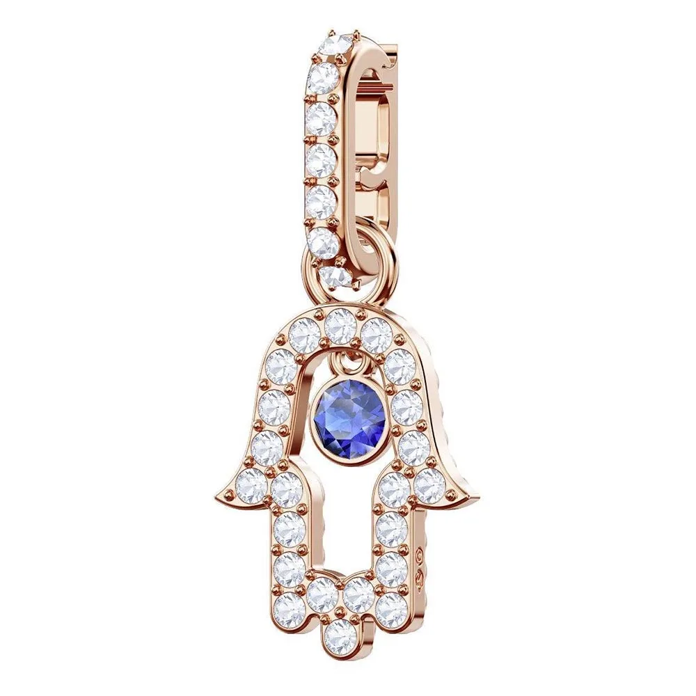 

SWA RO 2019 Spring Valentine's Day Remix Rose GOLD Blue Hamsa Hand Charm Woman Jewelry Luxury Fashion Gift Anniversary Souvenir