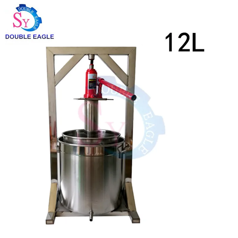 Commercial 12L Capacity Hand Fruit Juice Cold Press Juicing Machine 304 Stainless Steel 2T Jack Manual Grape Pulp Juicer Machine 
Commercial 12L Capacity Hand Fruit Juice Cold Press Juicing Machine 304 Stainless Steel 2T Jack Manual Grape Pulp Juicer Machine