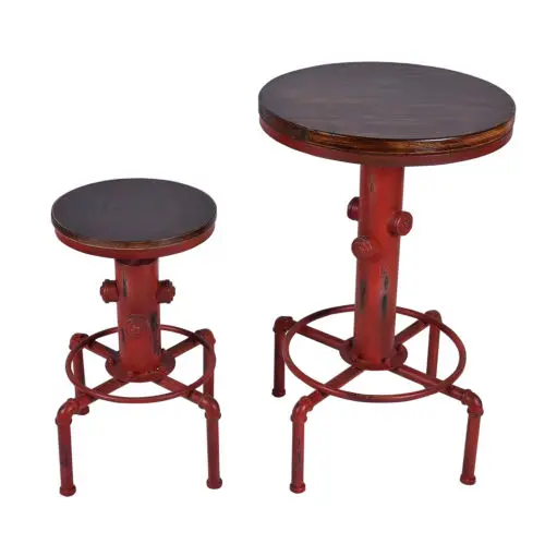Set of Bar Table Combo With Bar Stool Industrial Swivel Fire Hydrant Design Adjustable Table and Chair Set
Set of Bar Table Combo With Bar Stool Industrial Swivel Fire Hydrant Design Adjustable Table and Chair Set