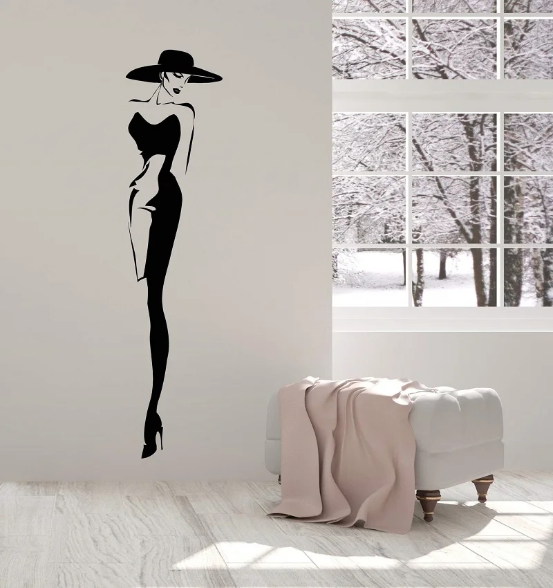 Vinyl Wall Decal Top Fashion Model Hat Retro Lady Style Woman Stickers Unique Gift 2LR10
Vinyl Wall Decal Top Fashion Model Hat Retro Lady Style Woman Stickers Unique Gift 2LR10