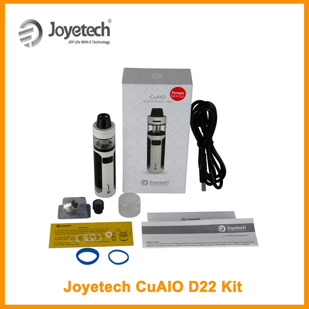 In Stock Original Joyetech CuAIO D22 Kit With 2ml eliquid Capacity Built in 1500mAh Batterry Vape Kit Electronic Vaporizer HKWH
In Stock Original Joyetech CuAIO D22 Kit With 2ml eliquid Capacity Built in 1500mAh Batterry Vape Kit Electronic Vaporizer HKWH