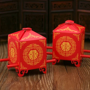 50Pcs Chinese Vintage Asian Style Red Double Happiness Sedan Chair Wedding Party Favor Gift Paper Package Bags New Year Supplies 
50Pcs Chinese Vintage Asian Style Red Double Happiness Sedan Chair Wedding Party Favor Gift Paper Package Bags New Year Supplies